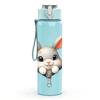 1PC Cute Rabbit Zipper Surprise Cartoon Portrait 750ml Color Plastic Sports Water Bottle Leakproof Flip Straw Lid Suitable for Sports Office Home Use