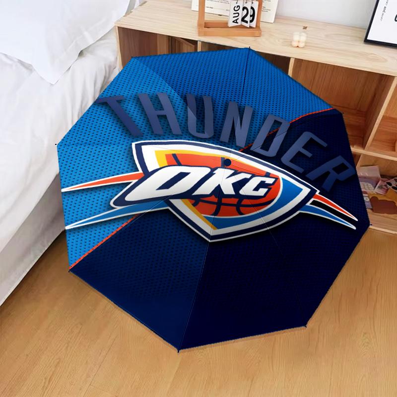 Thunder Basketball Team Umbrella Folding umbrella, automatic umbrella 8-Frame for Travel, camping Use Gift for Halloween Christmas