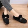 Women Winter Casual Shoes Moccasins Soft Flat Non-slip Loafers Fashion Comfort Warm Plush Bow Slip On Female Cotton Shoes