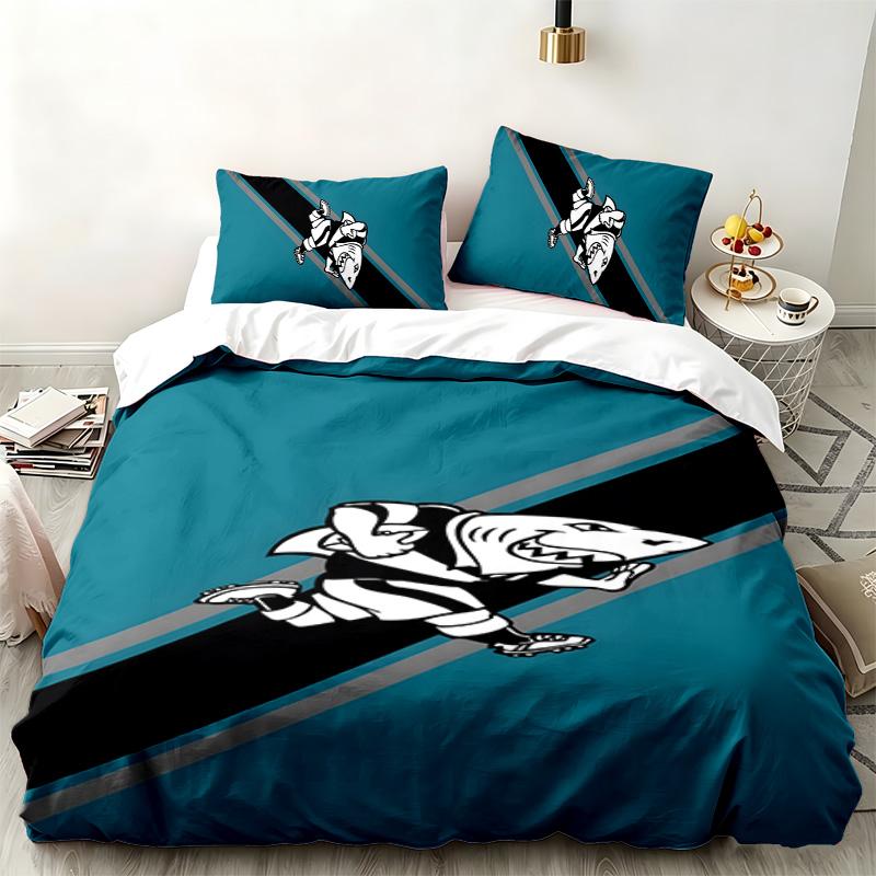 Cronulla Sharks 3pc set Perfect for bedroom use Comfortable bedding set includes a duvet cover and two pillowcases Ideal birthday or Christmas gift