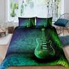 Guitar Duvet Cover Set Music Theme Bedding For Teens Microfiber Vintage Grey Guitar On Wooden Floor Quilt Cover Queen King Size