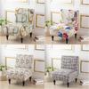 Accent Armless Chair Cover Geometric Printed Single Sofa Stool Slipcover Elastic Armless Couch Covers for El Wedding Bar Home