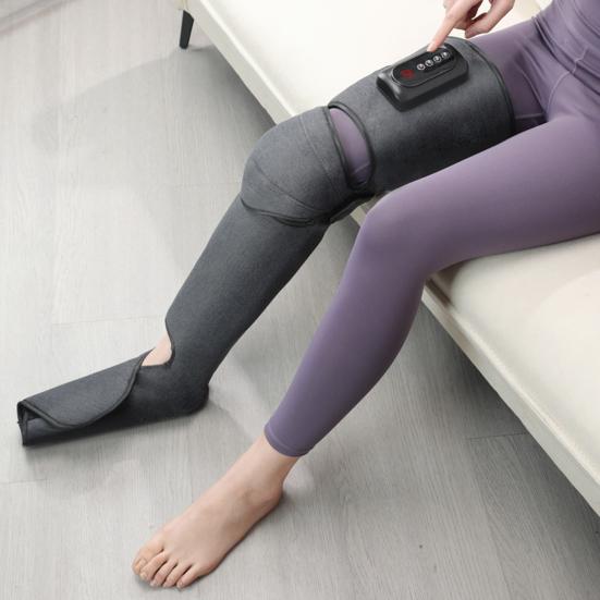 Воздушный компрессионный массажер, 3 режима, регулируемый на 360 градусов, полный охват, перезаряжаемый электрический массажер для глубоких тканей, устройство для массажа ног и ступней