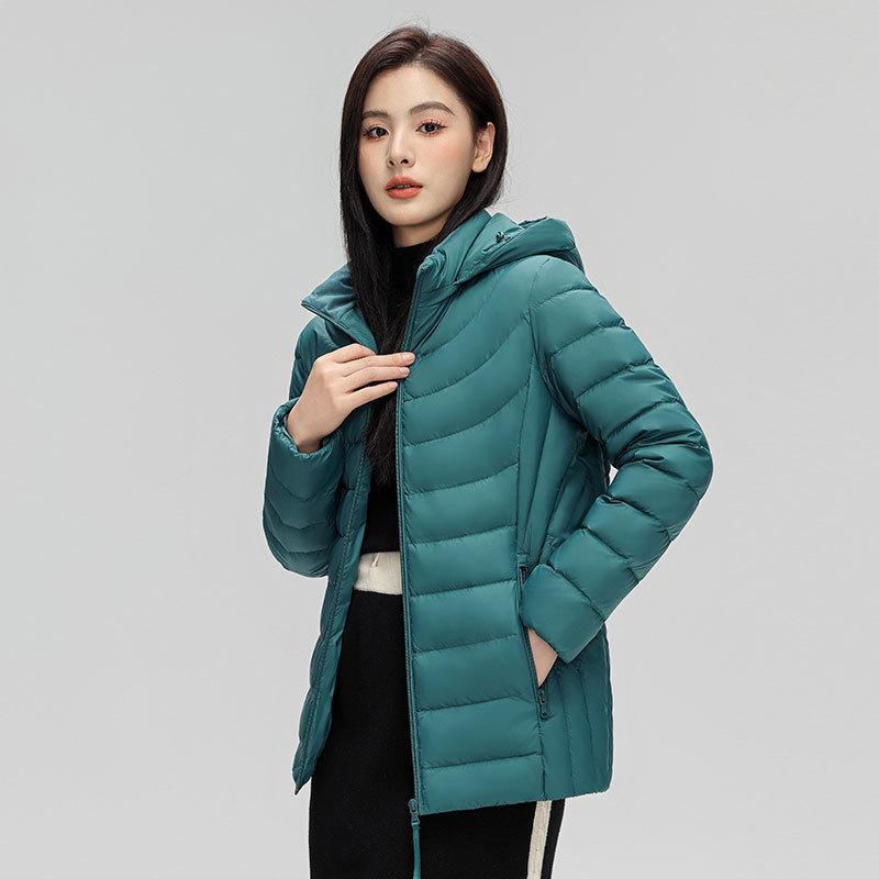 90% пух белой утки новый национальный стандарт женская простая однотонная куртка-пуховик с капюшоном и съемными рукавами женская