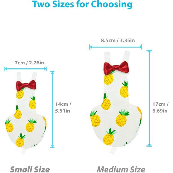UKJENT Bird Diaper Protective Parrot Nappy - 2 Pack, Reble Flight Suit with Waterproof Inner Layer, Washable Cute Urine Wet Suit for Cockatiel Monk