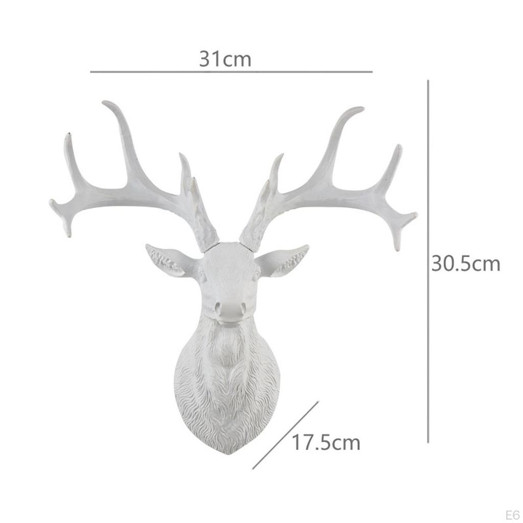 Настенная скульптура из смолы «Голова оленя», коллекционная, ремесленная работа, декор с изображением оленя