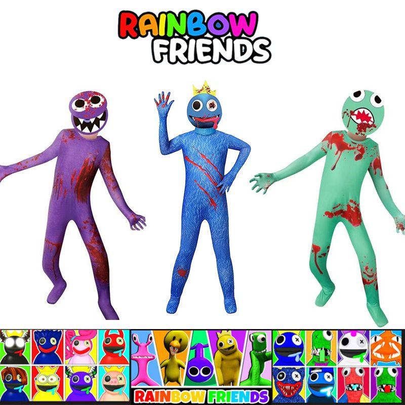 Красочный костюм для косплея Roblox Rainbow Friends, комбинезон для детей и взрослых