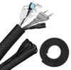 MetaMall Braided Cable Sleeve, 3M Long, Expandable 13-20mm, Self-Closing, Dustproof, Electric Shock-Proof, Snatch-Proof, High Temperature Resistant,