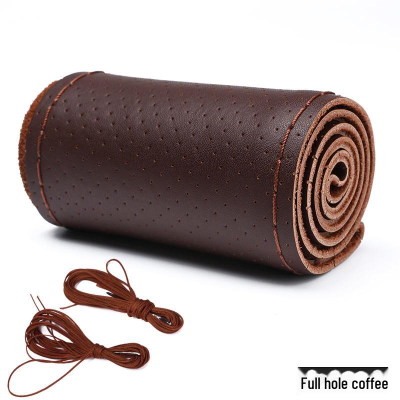 Универсальная оплетка на руль из коровьей кожи ручной работы для всех сезонов