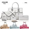 Women Fashion 5Pcs Handbag Set PU Leather Shoulder Bag Crossbody Bag Purse Set