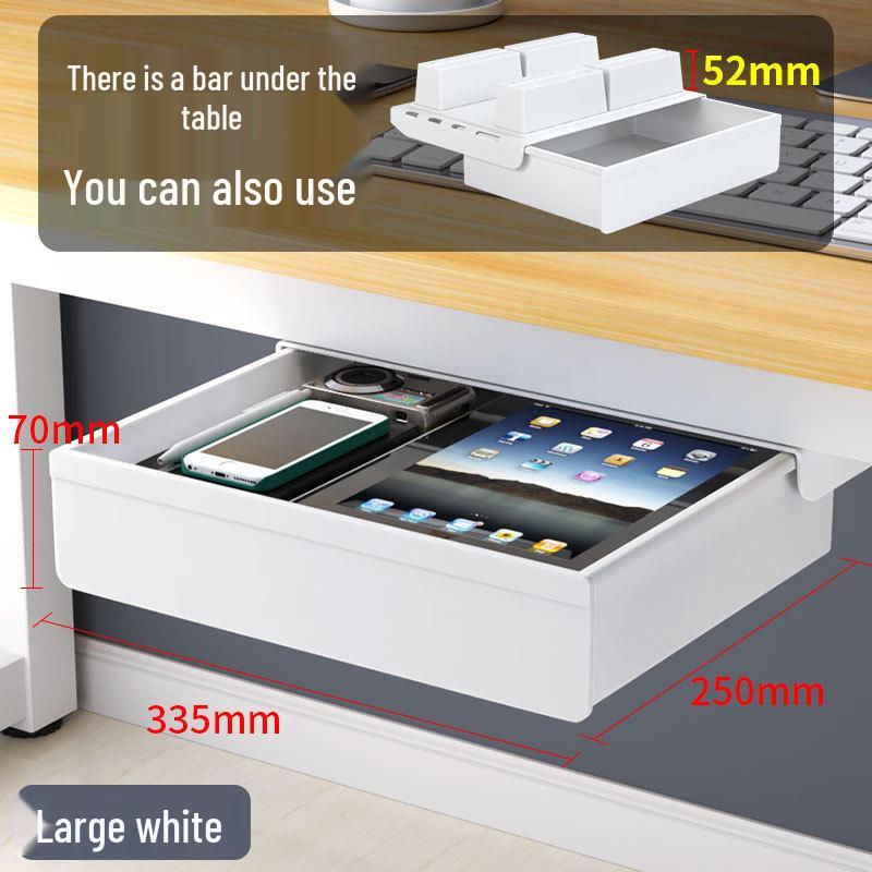 Невидимый органайзер под стол: Ящик без сверления для офисных канцелярских принадлежностей