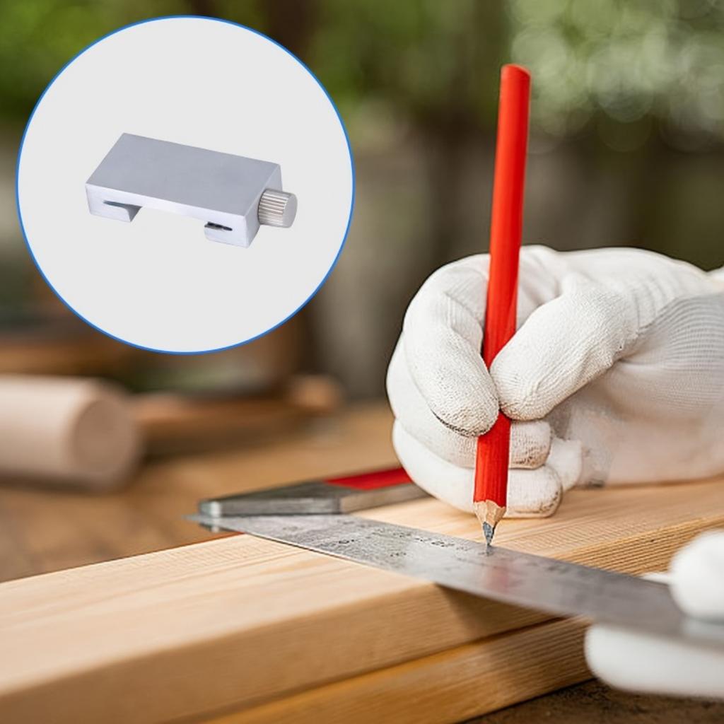 1 шт. Стальной блок позиционирования линейки, локатор для разметки по дереву, фиксированный блок для прямой линейки, инструменты для разметки по дереву