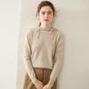 Women's Hooded Cashmere Sweater: Warm, Windproof, Long-Sleeved Pullover with Solid Color for Autumn and Winter.