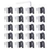 Pack of 20 Solars Panel Mounting Clamps Set Brackets With Screws Accessory for Balconies Power Stations Roof Camping