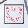 Stencil - Sizzix - Heart Wreath - 4 Pieces - Plastic - For Children