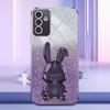 Phone Cover for Samsung Galaxy A35 5G , Lovely Rabbit Kickstand Glitter Back Shell