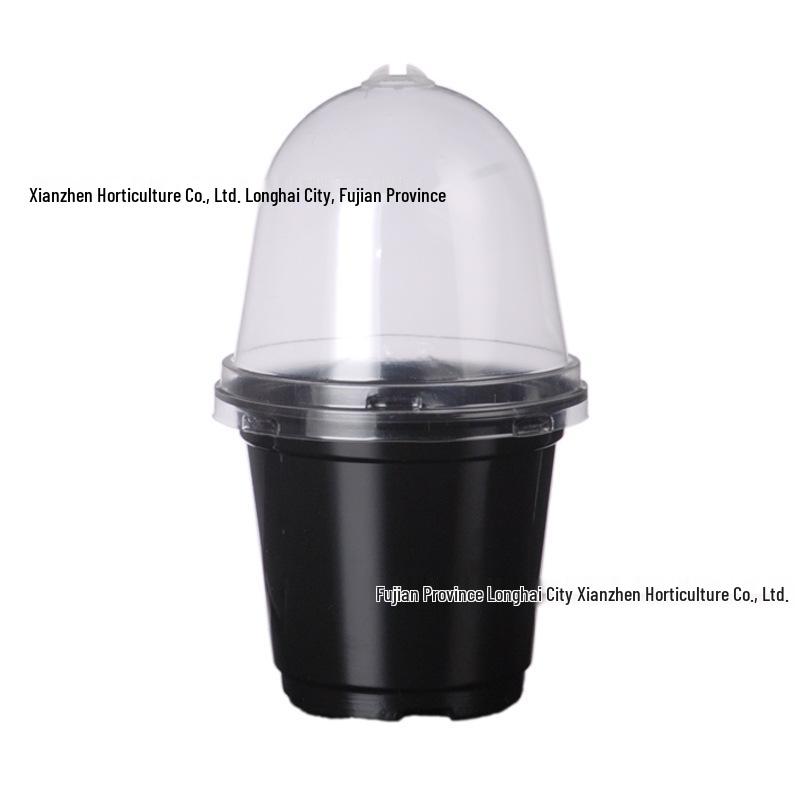 5" Hardened Two-Color Flower Pot with Ventilated Lid - Heat and Moisture Preservation for High Humidity Plants