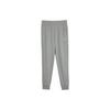 Embossed Solid Color Slim Fit Elastic Waist Cuffed Casual Pants Unisex Pants Gray 673850-03