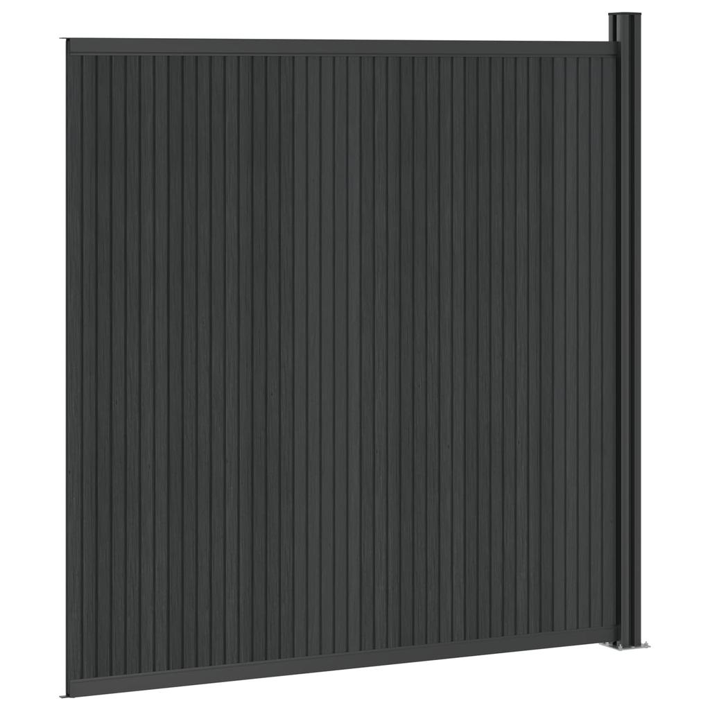 WPC and Aluminum Fence Panel Black