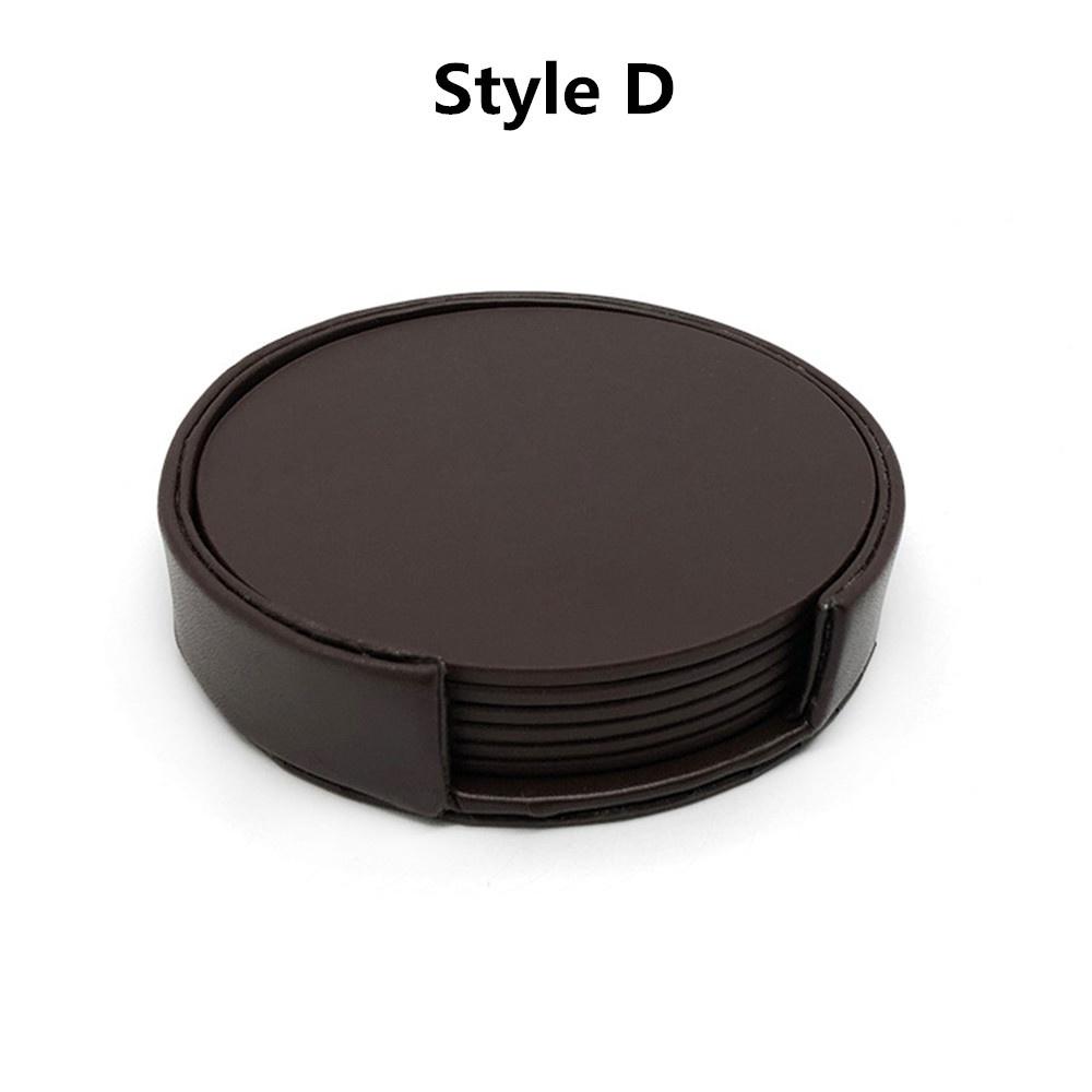 6 шт. набор ковриков для стола из искусственной кожи, круглые мраморные салфетки, подставки под чашки, напитки, подставки под горячее, кухонные принадлежности