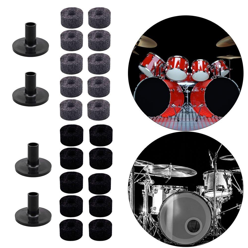 4cm Felt Washer Bass Drum Silencer Felt Strap Button Felt Pads Cymbal Hi-Hat Washer Cymbal Sleeves