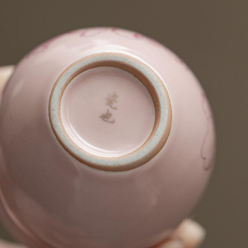 2 шт./лот старинная фарфоровая чайная чашка с порошковым узором Ru Kiln, чашка для яиц, дегустационная чайная чаша, чайный набор Kung Fu, 90 мл