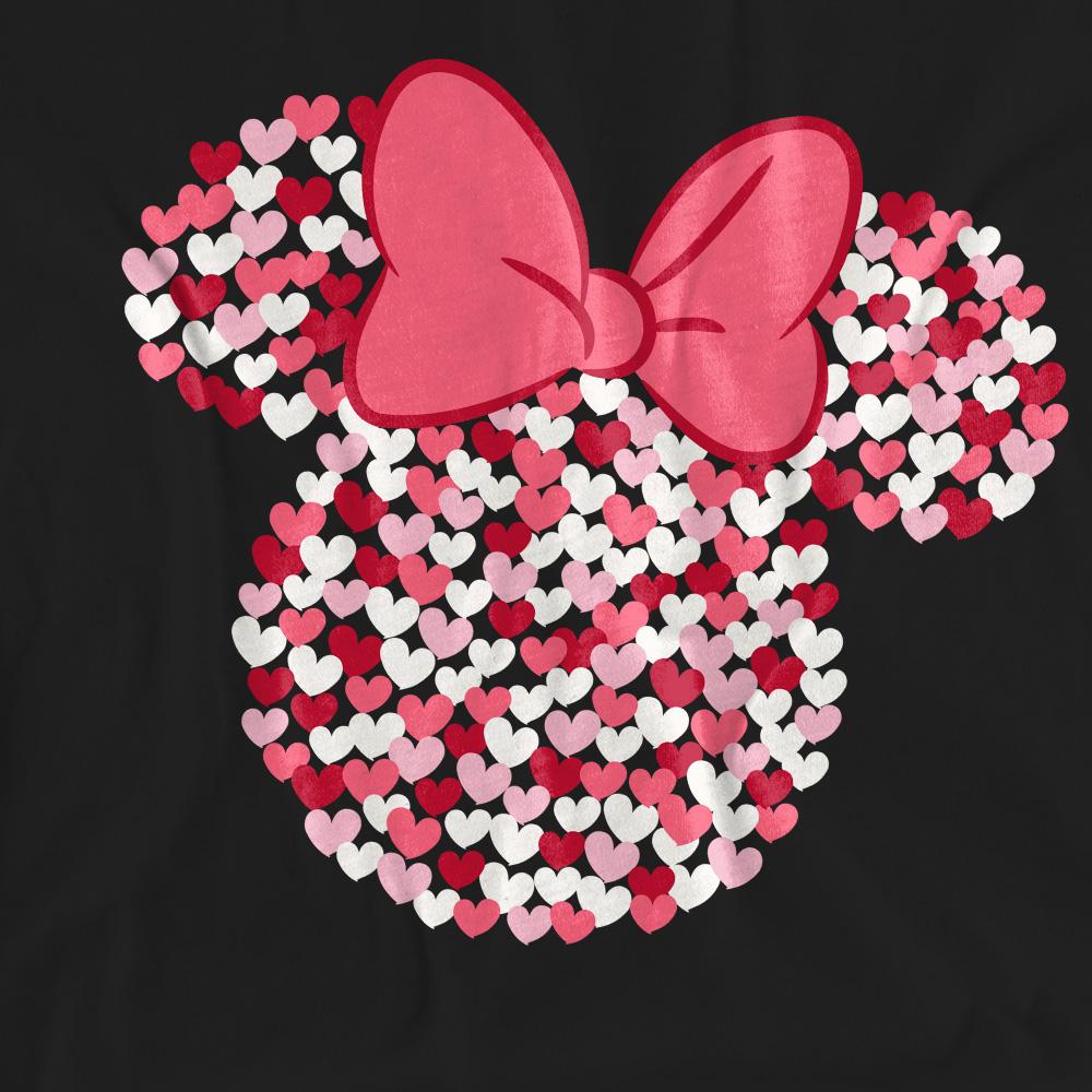 Disney Unisex Adult Minnie Mouse Heart Ears Silhouette Valentine`s Day T-Shirt