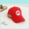 Детская солнцезащитная шляпа Super Mario Bros с вышивкой, коротким козырьком и ветрозащитной конструкцией для игр на свежем воздухе