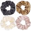 Large Shiny Satin Scrunchie Hair Tie - Solid Color Accessory