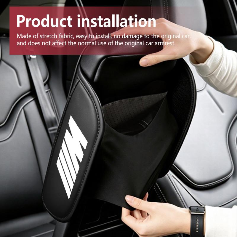 XPOV8 Car Center Console Armrest Cushion Arm Rest Storage Pad For BMW M Performance Alpina M3 M5 M6 X1 X3 X4 X5 G20