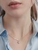 Серебряное колье-цепочка Sosoo 925 с подвеской в виде сердечка