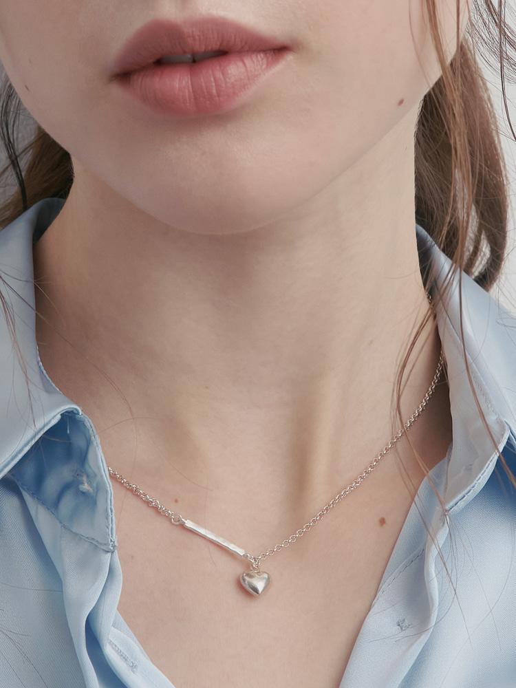 Серебряное колье-цепочка Sosoo 925 с подвеской в виде сердечка