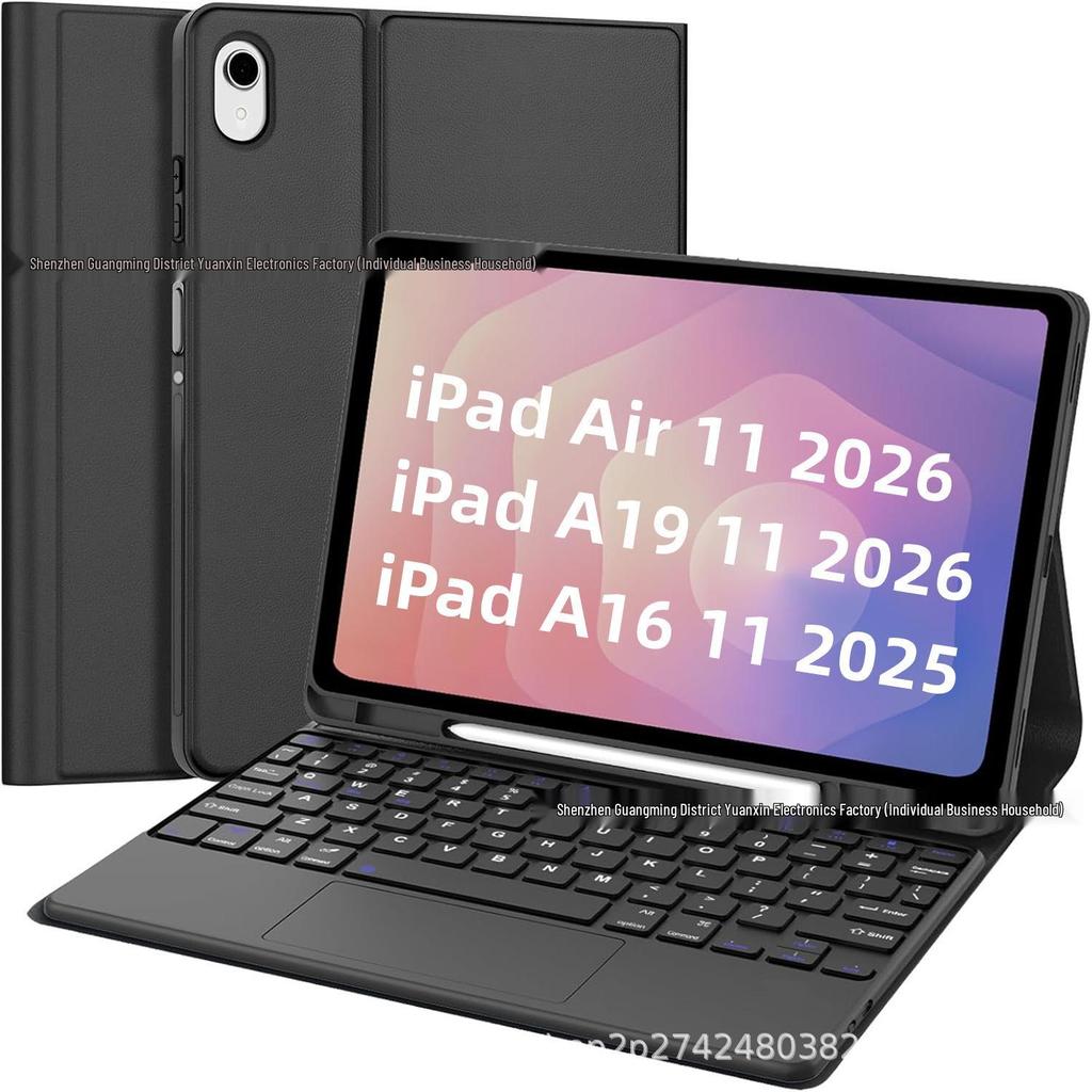 Защитный кожаный чехол для iPad Air 11/13 с Bluetooth-клавиатурой и сенсорным стилусом