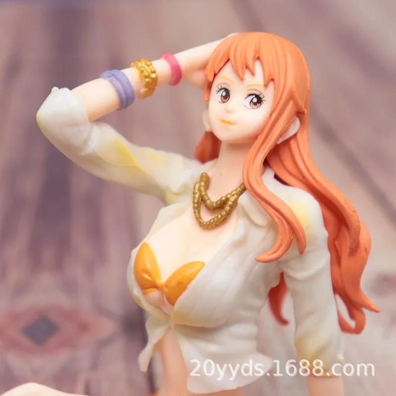 10 см Сидячий купальник Цельный Япония Игра Статуэтка Нами Аниме Фигурка Сексуальная Девушка ПВХ Фигурка Действия Модель Игрушка Коллекционная Кукла Подарки
