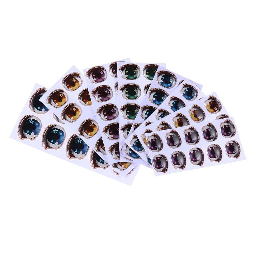 Игрушки Сделай сам Аксессуары для кукол Наклейки для лица с органами Мультяшные наклейки для глаз Глиняные наклейки Любовь Милая наклейка