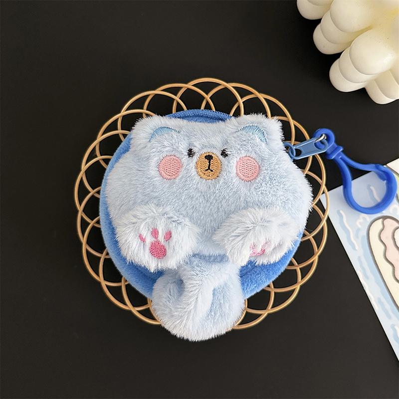 Милые игрушечные куклы, кошелек для монет, пушистый мягкий рюкзак, подвеска, портативная сумка для наушников, мультяшная мини-сумка для хранения