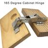 Петли для шкафов с широким углом мягкого закрывания, 165 градусов, нулевой выступ, быстрая установка, дверные петли с монтажной пластиной для дома