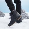 Men Snow Boots Outdoor Warm Shoes Men's Winter Plush Ankle Boots Waterproof Men's Boots Zips Black Footwear Men Winter Shoes