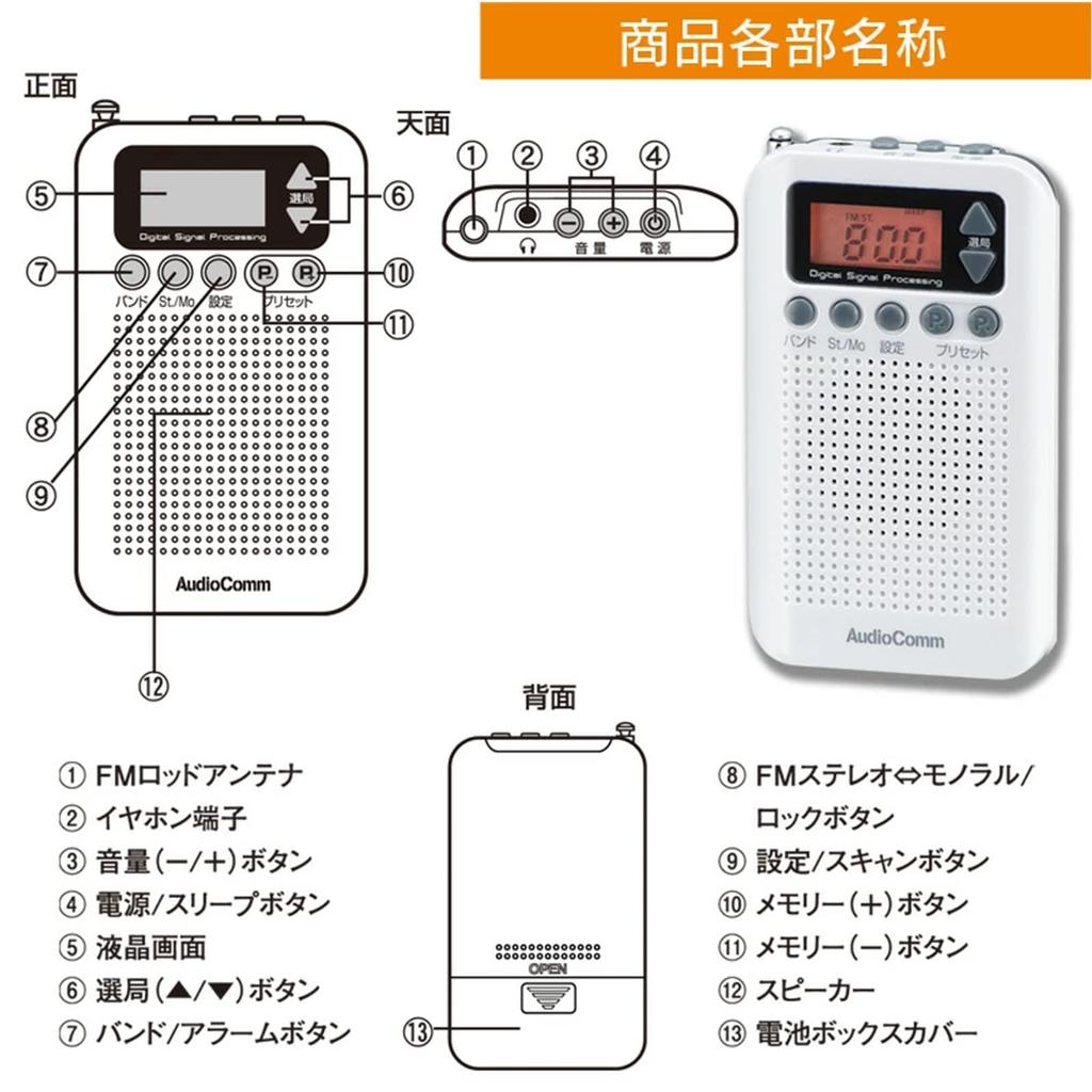 Ом Ом Электрический Радио АудиоКомм (OHM) RAD-P350N-W [Белый]