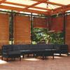 Day and Night - Day and Night Garden Furniture 9 Pieces and Cushions Black Solid Pine Wood