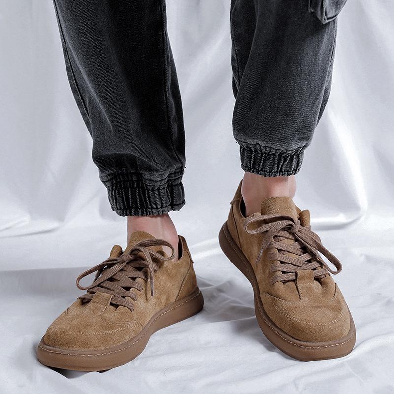 Мужские замшевые повседневные кеды на весну 2025 года с круглым носком 8004-R