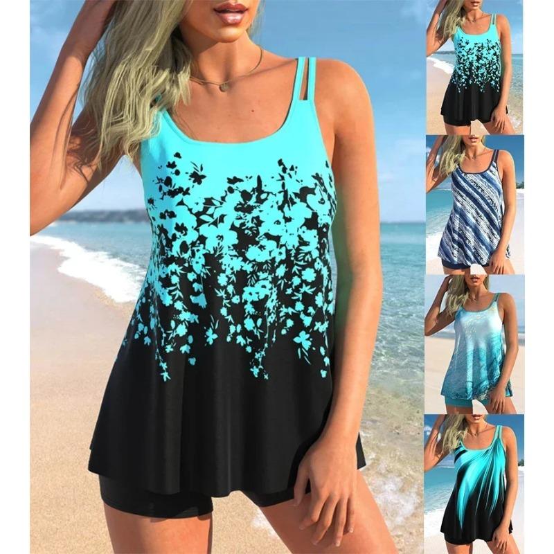 Women's Beachwear Backless Women's Tankini Two Piece Bikini Set Swimsuit S-6XL