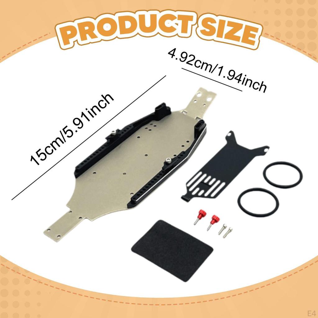 Шасси радиоуправляемой машины Алюминиевое для 244016 Фрезерованная на станке с ЧПУ Нижняя плата Масштаб 1/24 Прецизионные аксессуары