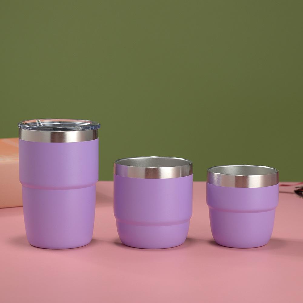 Мини-термос Rambler 4 унции для трансграничной торговли: Двухслойная вакуумная кофейная кружка из нержавеющей стали 304, для горячих и холодных напитков