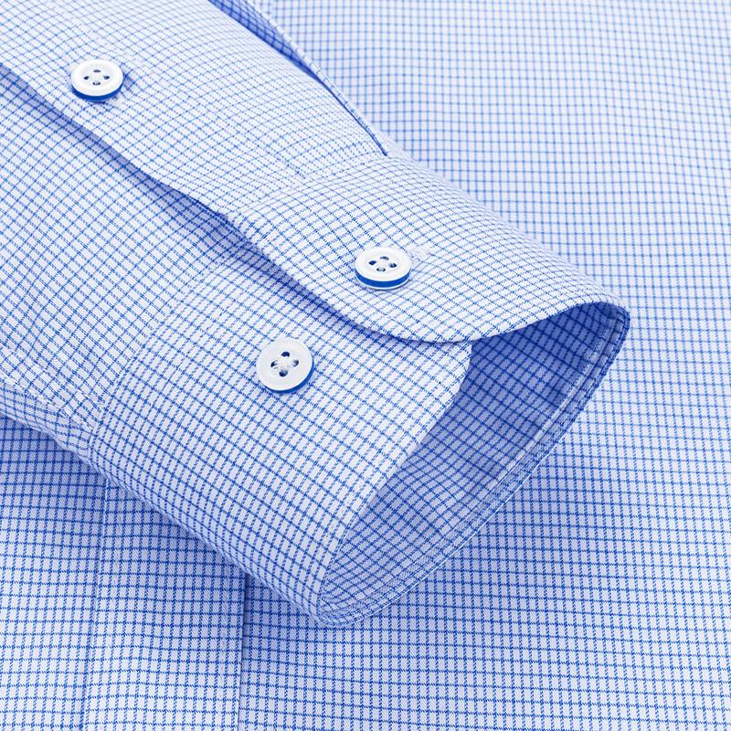 Мужская рубашка FIRS в клетку и полоску, с длинным рукавом, в стиле business casual