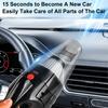 Автомобильный пылесос со светодиодной подсветкой, 120 Вт, высокая мощность, 2000 мАч, беспроводной перезаряжаемый портативный пылесос двойного назначения с сильной мощностью всасывания, автомобильные принадлежности
