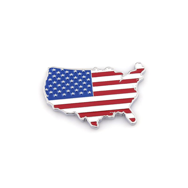 3D Metal Map of The United States Flag Car Sticker for The Rear Tail Label of The n Truck Blade Label Car Accessories