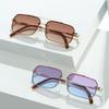 Солнцезащитные очки в ретро-стиле, квадратные, мужские и женские трендовые солнцезащитные очки, прозрачные солнцезащитные очки в морском стиле