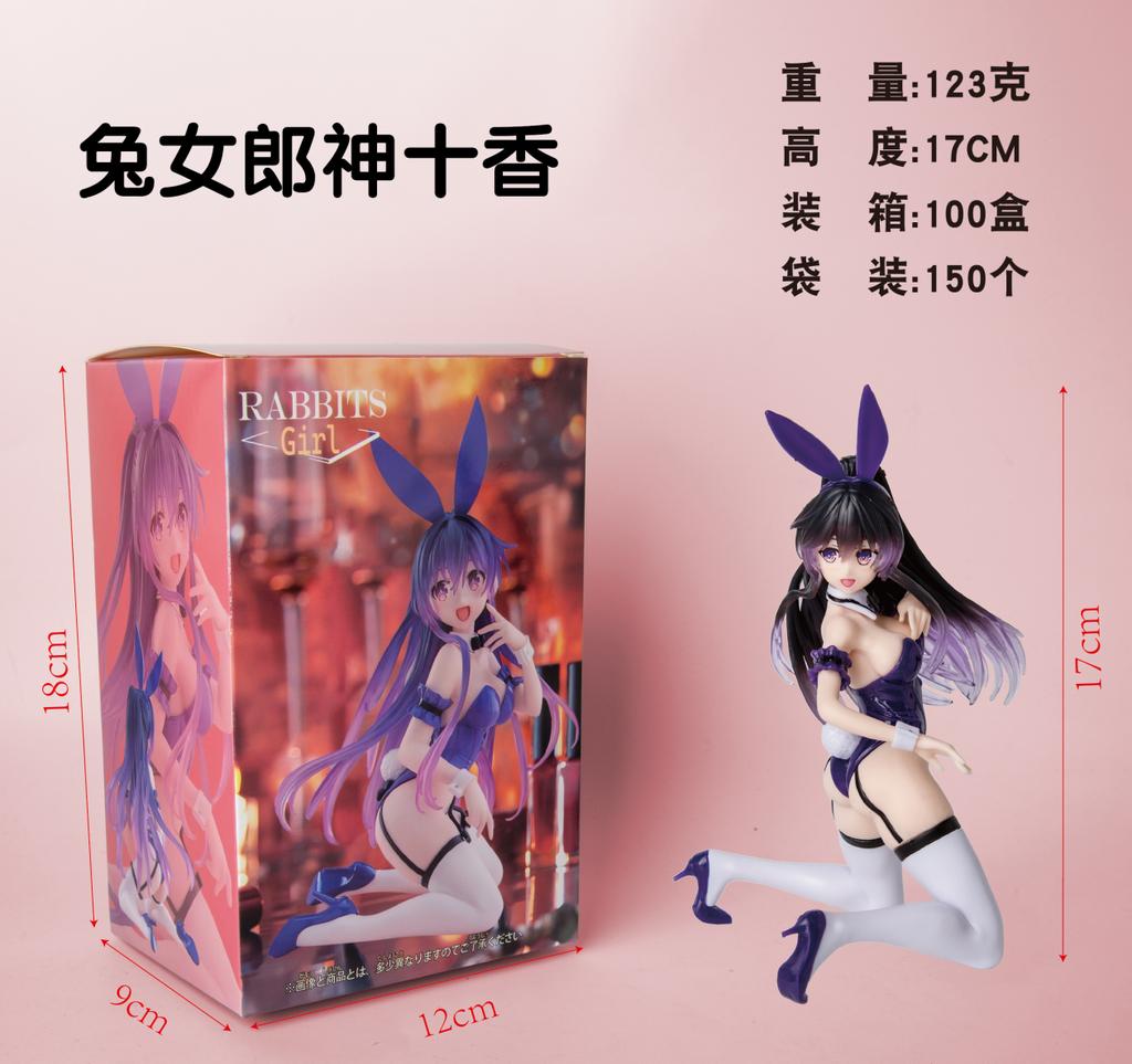 13 см Аниме DATE A LIVE Фигурка Ятогами Тока Девушка-кролик На коленях Аниме Модель Игрушки Подарки Коллекция Украшения Орнаменты ПВХ