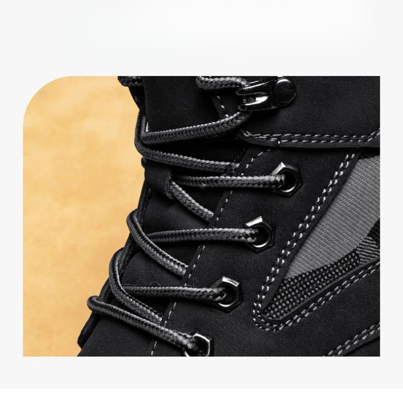 Ретро мужские ботильоны Водонепроницаемые повседневные кожаные ботинки Высокие ботинки для мужчин Нескользящие рабочие ботинки